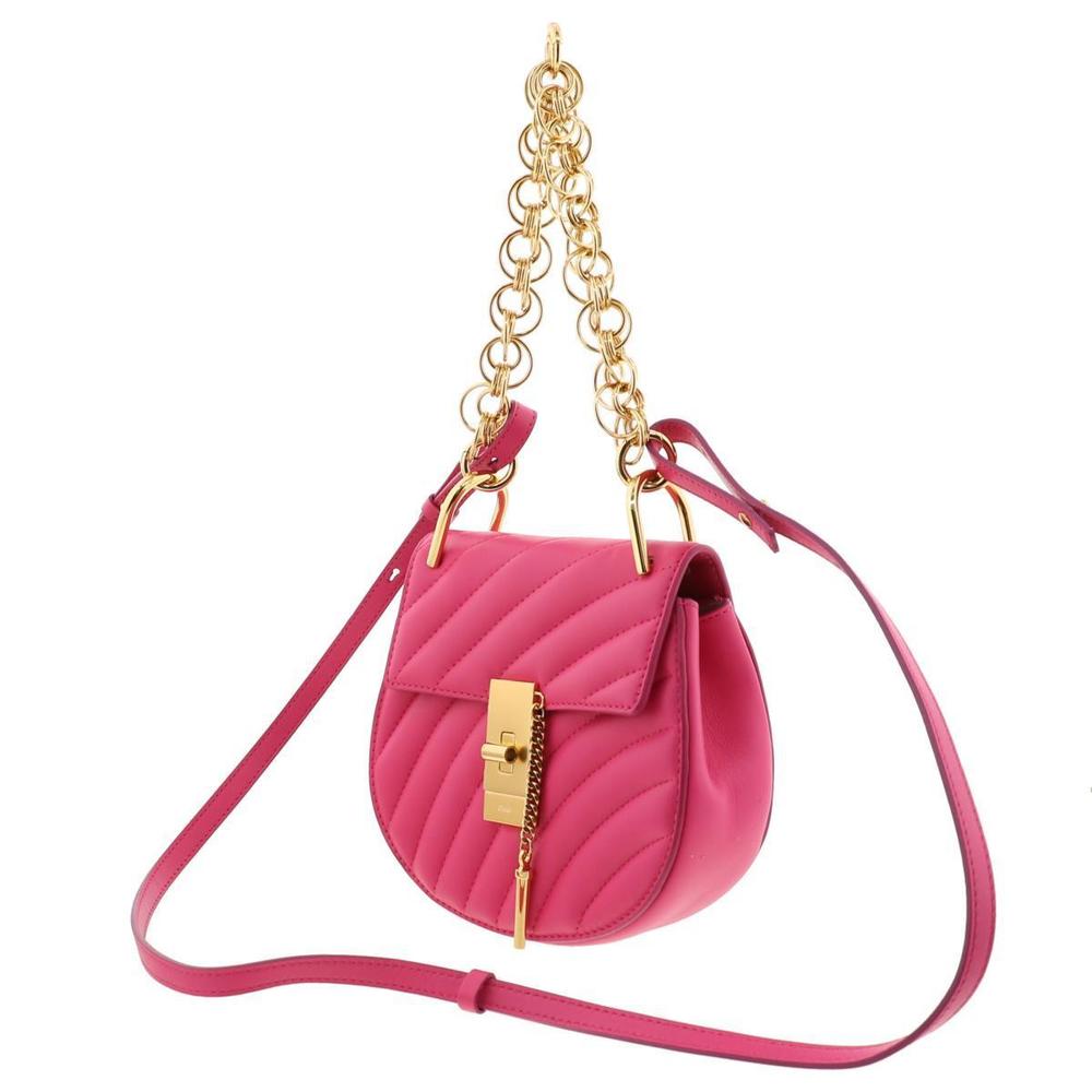 Chloe Drew Pink Chain Shoulder Bag